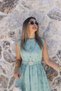 Mint Green Three-Dimensional Floral Dress - 4