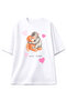 Monkey the Punch Printed Oversize Unisex White T-Shirt - Cute Monkey