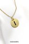 Letter I Necklace Gold Color Women's First Name Initial Necklace Stainless Steel Stylish Gift - 3