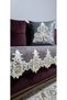 Luxury Seersucker Velvet French Laced Sofa Cover (Living Area Only) Non-Slip Base 85X210 - 3