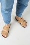 ®   Premium Gabi Genuine Leather Women's Daily Slippers with Double Belt Buckle - 8
