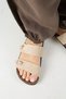 ®   Premium Gabi Genuine Leather Women's Daily Slippers with Double Belt Buckle - 7