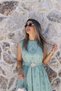 Mint Green Three-Dimensional Floral Dress - 3