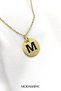 Letter m Necklace Gold Color Women's First Name Initial Necklace Stainless Steel Stylish Gift - 3