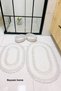 Ecru Jute Bathroom Mat Set, Toilet Mat, Ecru, 4-Piece Bathroom Set Natural, 2 Mats 2 Oval Baskets