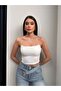 Stone Printed Thin Strap Crop Top