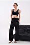 Black Linen Loose-Fit Trousers - 3