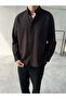 Comfortable Fit Linen Cotton Brown Shirt - 2