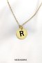 Letter R Necklace Gold Color Women's First Name Initial Necklace Stainless Steel Stylish Gift - 2