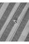 Gray Striped Single Duvet Cover Set - 4