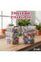 Set of 6 2 Liter (2X6) Horizontal Food Storage Containers with Plastic Lock-Lids Kitchen Interior-Exterior Organizer - 2