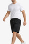Men's Black Shorts – Lace-Up, Back Pocket, Basic Comfort - 2