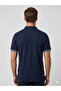 Men's Polo Collar Contrast Stripe Detailed Slim Fit T-Shirt - 4