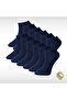 Pure Bamboo Men's Booties Flat Short Navy Blue Socks Seamless Premium Boxed 12-Piece L5952Aznp Softaura