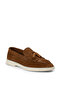 Men's Genuine Suede Tan Color Tasseled Loafer - 6
