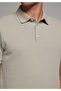 Regular Fit Polo Neck Plain Men's Green Short Sleeve T-Shirt - 4