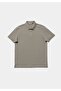 Regular Fit Polo Neck Plain Men's Green Short Sleeve T-Shirt - 5