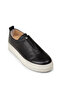 Women's Genuine Leather Black Sneaker Shoes - 6