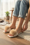 Women's Beige Pompom Slippers Stylish Daily Non-Slip Comfortable Sole
