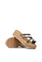 Women's Black Stone Detailed Slippers - 3