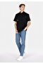 Comfort Fit Shirt Neck Plain Men's Black Short Sleeve Shirt - 3