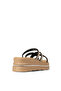 Women's Black Stone Detailed Slippers - 2