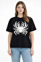 Spider Print T-Shirt Short Sleeve Crew Neck T-Shirt - Black - 3
