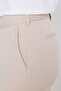 Men's Beige Slim Fit Slim Fit Tie-Waist Casual Stretchy Trousers with Side Pockets - 5
