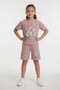 Gül Kurusu Girls Printed T-Shirt and Shorts 2-Piece Set 23856 - 2