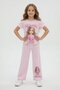 Powder Girl Character Printed Wide-Leg Pants 2-Piece Girl's Set 23803 - 2