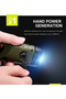 Emergency Flashlight Hand Crank & Solar Powered LED Torch Flashlight - Portable, Rechargeable, Portable, Heavy Duty, for Camping & Hiking, with Carabiner - 3