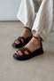 Cozzy Brown Genuine Leather Sandals - 2