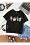 -Women's Oversize Basic Bubble Tea Friends Print T-Shirt – 100% Cotton - 2