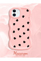 iPhone 12 Compatible Shockproof Simple Pink Silicone Phone Case Heart Pattern - 2