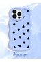 iPhone 13 Pro Compatible Shockproof Simple Blue Silicone Phone Case Heart Pattern - 2