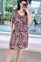 V-Neck Gipeli Viscose Dress 6Y024 - 3