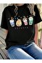 -Women's Oversize Basic Bubble Tea Friends Print T-Shirt – 100% Cotton