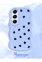 For Tecno Camon 40 Pro 5g Compatible Anti-Knock Simple Blue Silicone Phone Case Heart Pattern - 2