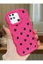 Redmi 10C Compatible Shockproof Simple Red Silicone Phone Case Heart Pattern