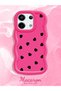Poco X6 5g Compatible Shockproof Simple Red Silicone Phone Case Heart Pattern - 2