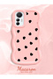 Mi 12 Lite Compatible Shockproof Simple Pink Silicone Phone Case Heart Pattern - 2