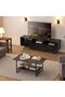 2-Tier Farmhouse Coffee Table, 41'' Large Rustic Rectangle Accent Table for Living Room, Dark - 6