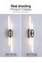 LED wall light (60CM, black, 3000K warm light) modern living room wall light - 3