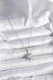 316L Steel Silver Color Chain Zircon Stone Sun Model Women's Ring - 2