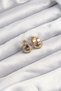 Özssa 316L Steel Gold Color Zircon Stone Hoop Model Earrings - 2
