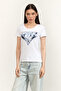 Jersey Women's Slim Fit Crew Neck T-Shirt White - 2