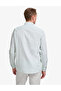 Aqua Green Linen Blend Regular Fit Long Sleeve Shirt 50320941-Vr048 - 5