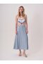 Embroidery Detailed Linen Skirt