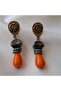 Handmade Bohemian Dangle Orange Women's Earrings - 2