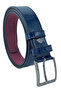 Navy Blue Patent Leather Children's Boy's Faux Leather Flat Model 3 cm Garson Classic Belt // Xd-G95-St - 3